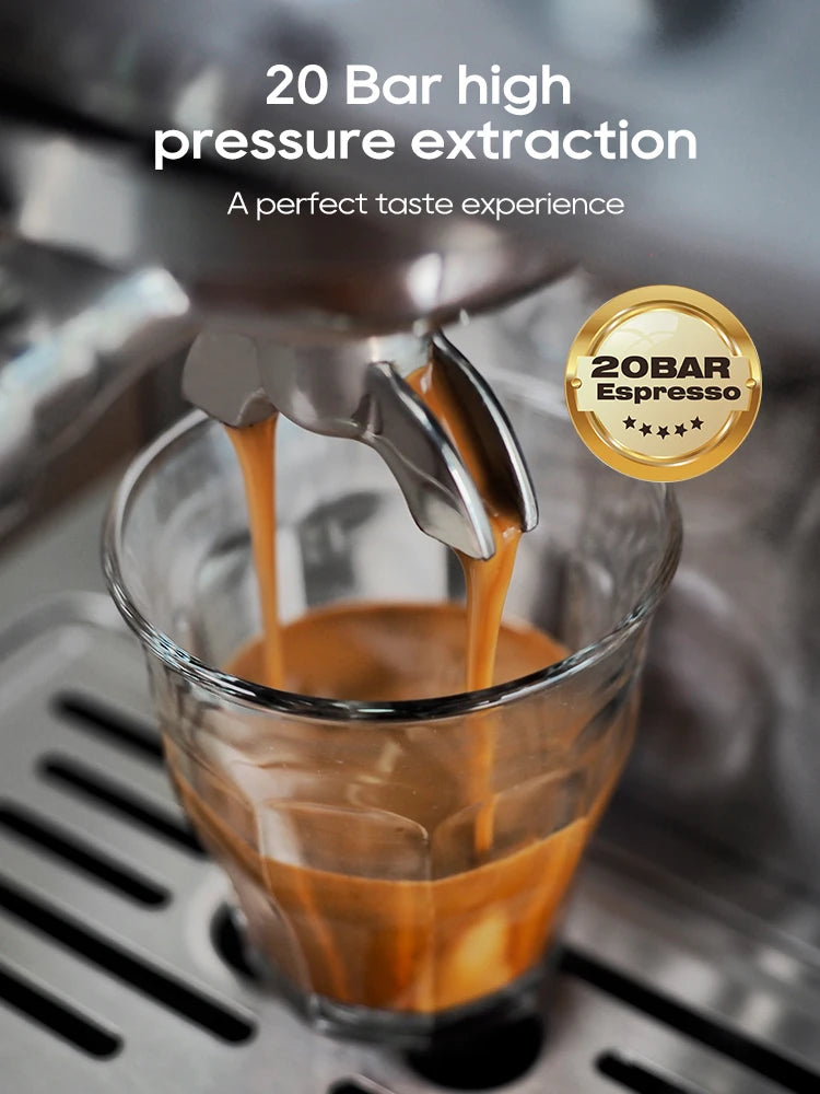 HiBREW Semi Automatic Espresso Coffee Machine Temperature Adjustable H10A