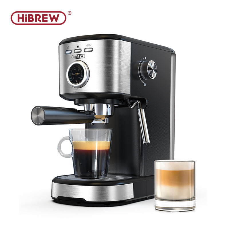 HiBREW H5A Coffee Machine – 15Bar Espresso Maker with One-Touch Extraction & Milk Frother