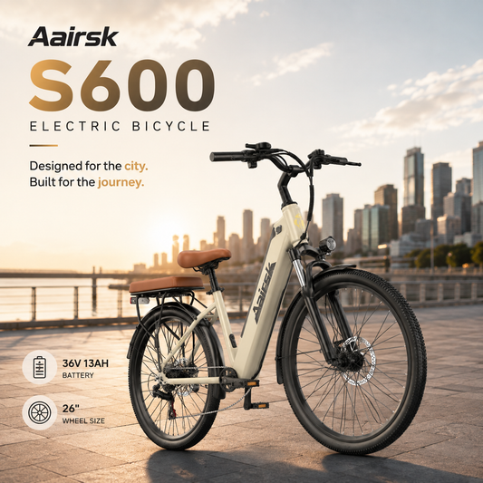 AAIRSK S600 26-Inch Electric Bike with Removable Battery